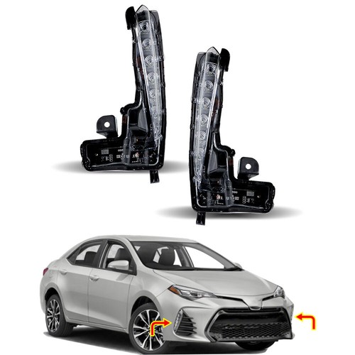 Conjunto de faros antiniebla de parachoques DRL para Toyota Corolla 2017-2019 lado izquierdo y derecho - Imagen 12 de 12