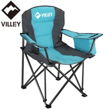 VILLEY Oversized Camping Chair Folding Camp Chair Portable Outdoor Chairs w/Bag