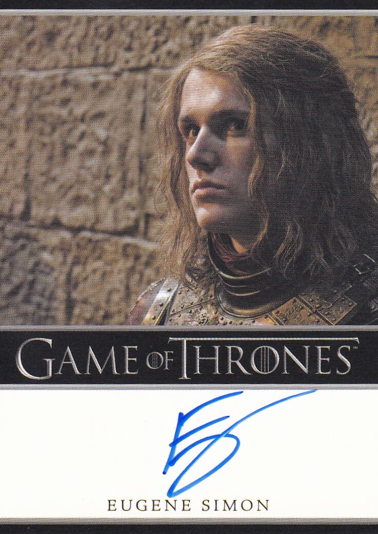 Game of Thrones Bordered Season 2 Autograph Card Eugene Simon as Lancel