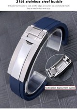 Cinturino orologio gomma silicone 20 mm 21 mm adatto a Rolex Datejust 41 mm 36 mm