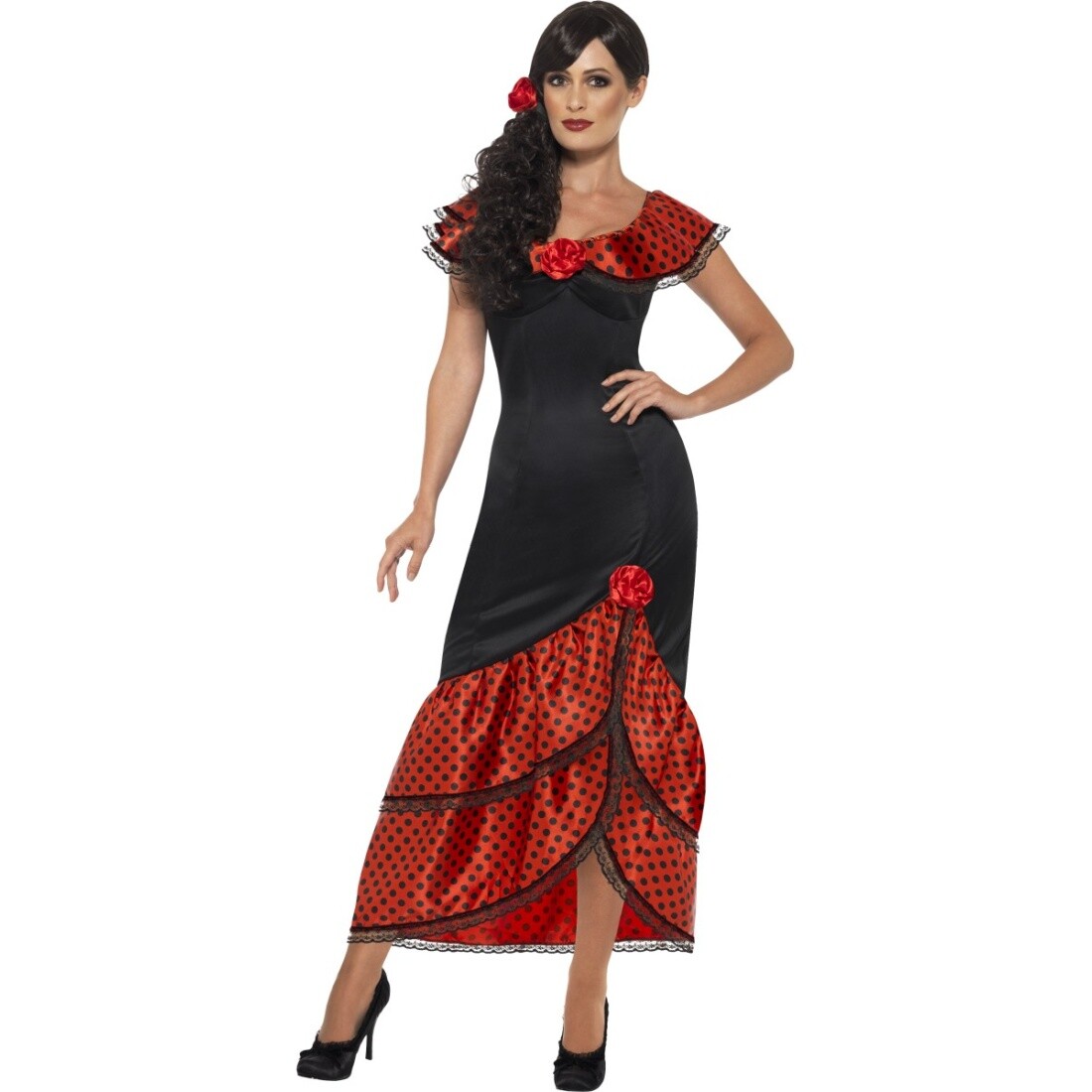 Disfraz de española vestido de flamenca Carmen Señorita traje disfraz de mujer flamenco