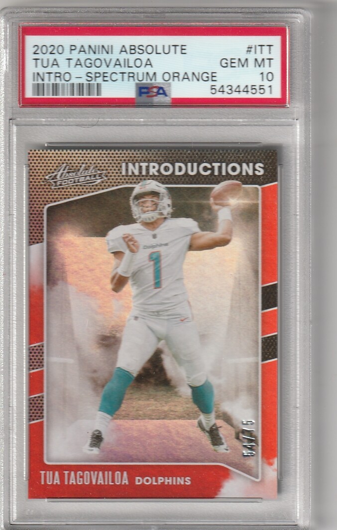 Tua Tagovailoa Panini Absolute Introductions #ITT Spectrum Orange