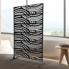 6x Panel Outdoor Privacy Screens Panels 3.7Ft 6Ft Tall Patio Metal Privacy Fence