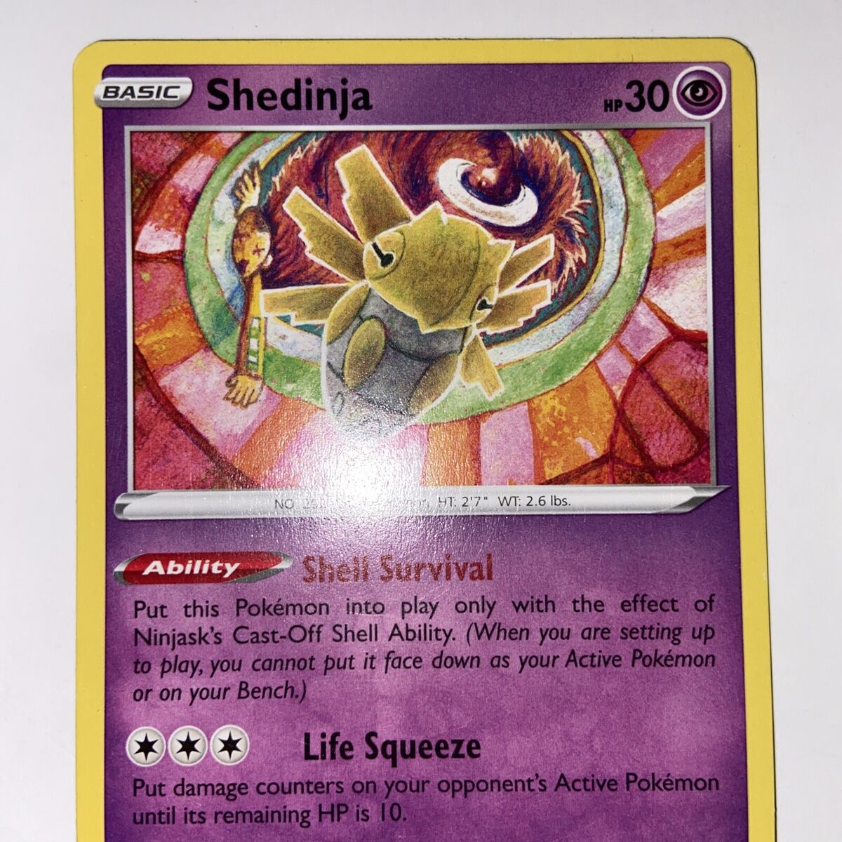 Shedinja (carta rara tipo Inseto) - Pokémon TCG Cards (original)