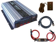Inverter di potenza onda sinusoidale pura VertaMax 3000 Watt + cavi + fusibile + telecomando ON/OFF