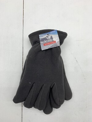Winterlace Womens Grey Fleece Winter Gloves One Size