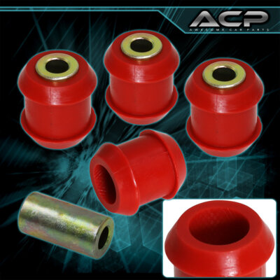 Red Front Upper Control Arm Suspension Bushings For 88-91 Honda Civic CRX EF ED