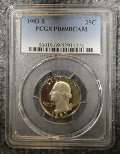1983-S 25C Washington Quarter Proof PCGS PR69DCAM *kostenloser Versand*