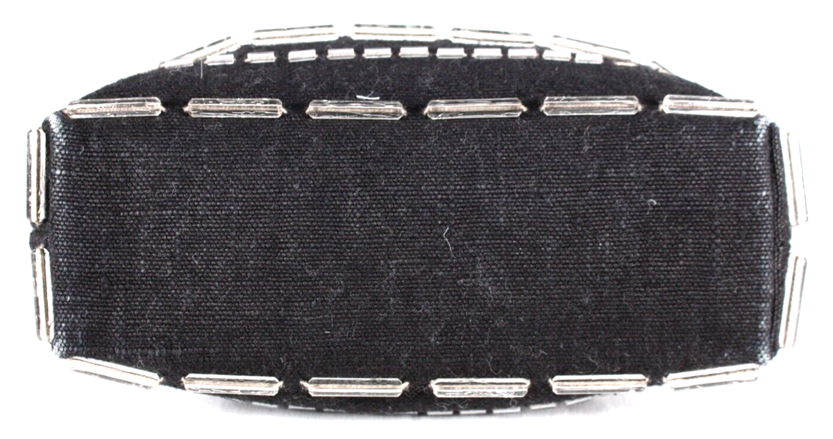 PRADA SS 1998 Vintage Black Canvas Beaded Stitch Detail Top PRADA SS 1998 Vintage Black Canvas Beaded Stitch Detail Top