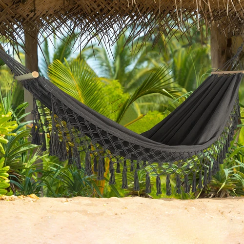 Boho Hammock Camping Hammock Outdoor Hanging Swing Sleeping Garden Patio US - Picture 17 of 31