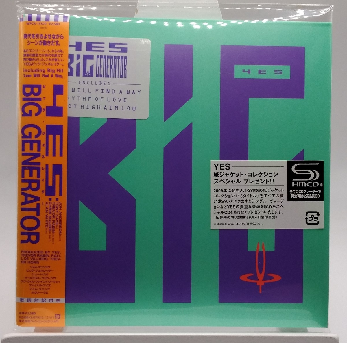 YES Big Generator JAPAN CD WPCR-13529,WX 70,790 522-1 2009 YES Big Generator JAPAN CD WPCR-13529,WX 70,790 522-1 2009