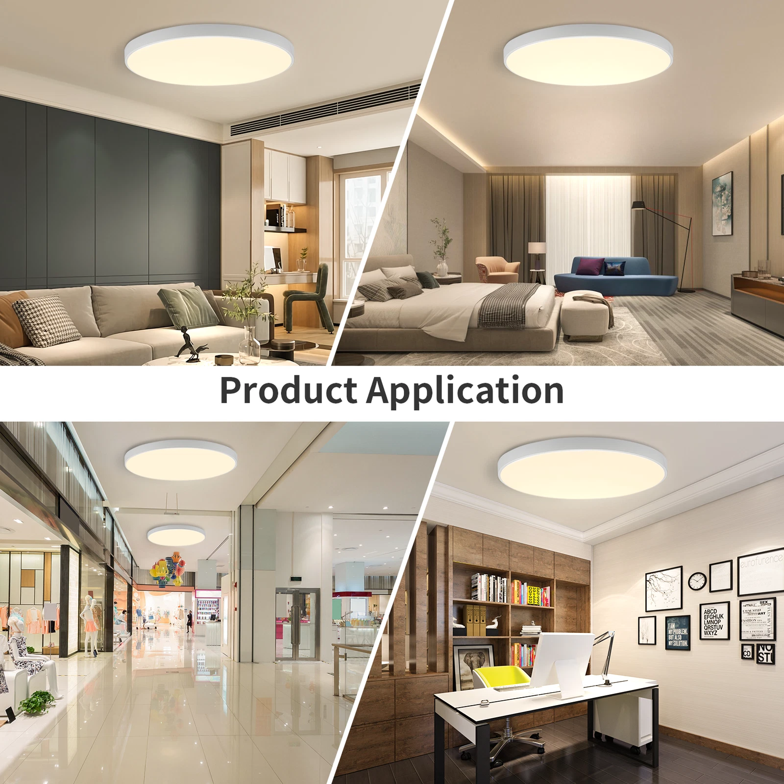 Modern LED Ceiling Lights in a Stylish Living Room Setting