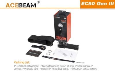 ACEBEAM EC50Ⅲ EC50 GEN Ⅲ Rechargeable EDC Flashlight|Acebeam® Official