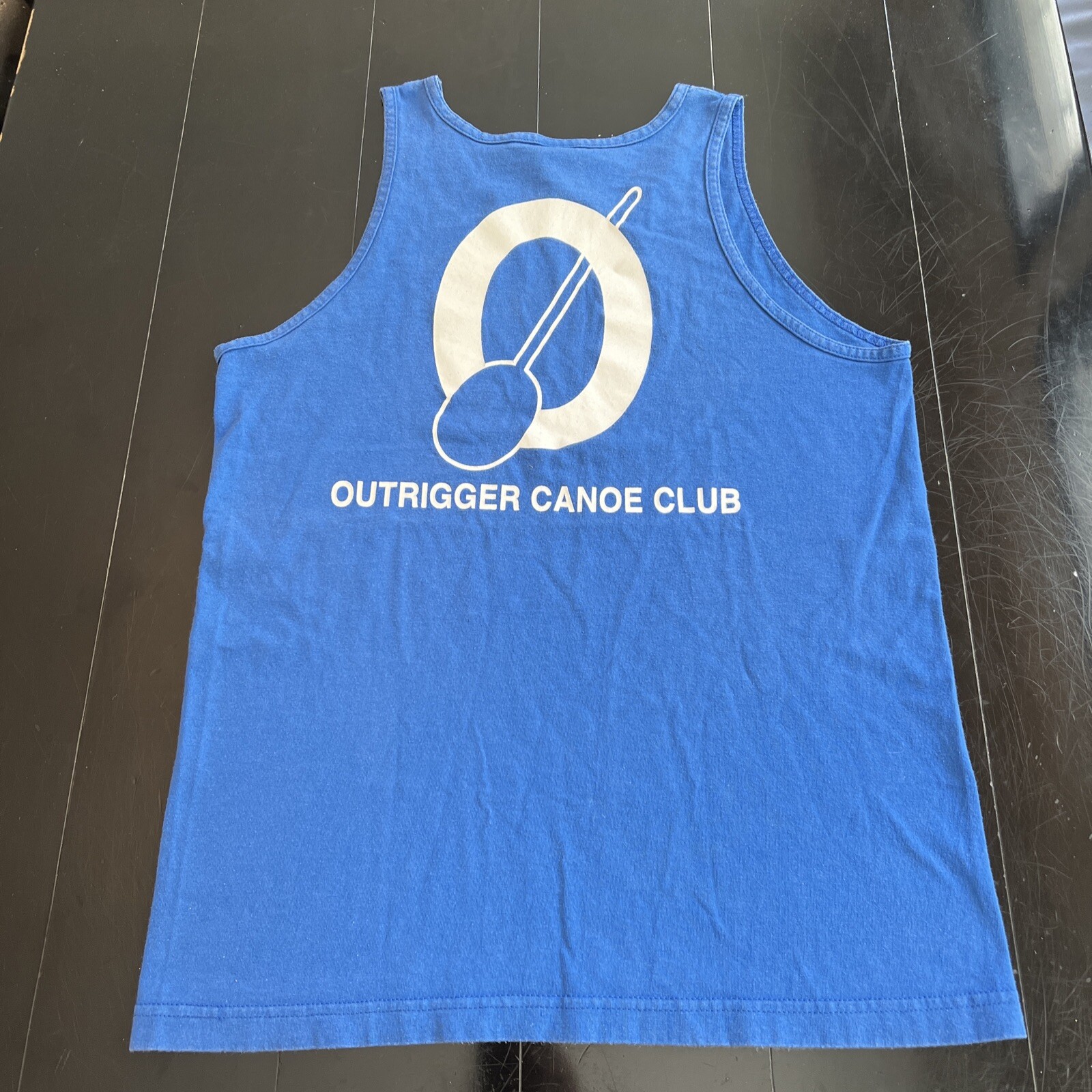 FILA Vintage OUTRIGGER CANOE CLUB WAIKIKI HI CANOTTA SHIRT Medium PADDLE ROWING SUP