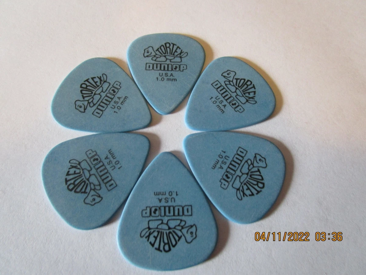 6 PACK OF DUNLOP TORTEX STANDARD 1.0MM BLUE GUITAR PICKS 713 eBay