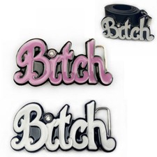 Belts Buckles Enameled Bitch Flat Rings Metal Pewter Finish Zinc Alloy Fashion