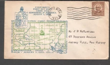 1933 cachet cover Detroit cancel Christopher Columbus set foot in America 1498