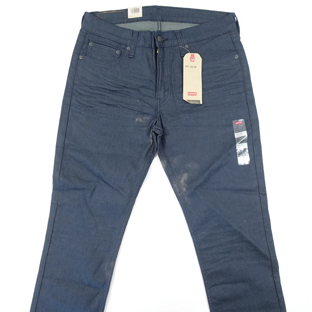 LEVIS 511 2274 COATED BLUE SLIM FIT JEANS MENS DEFECT | eBay