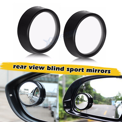 2'' Round Stick On HD Glass Rear view Blind Spot Convex Car Wide Angle Mirrors
