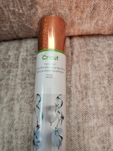 Cricut Party Foil 2 Sheets Solid And Holographic Sparkle ORANGE