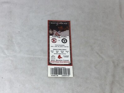 Red Sox Jacoby Ellsbury MLB Debut Ticket Stub Fenway Park June 30, 2007 FREESHIP