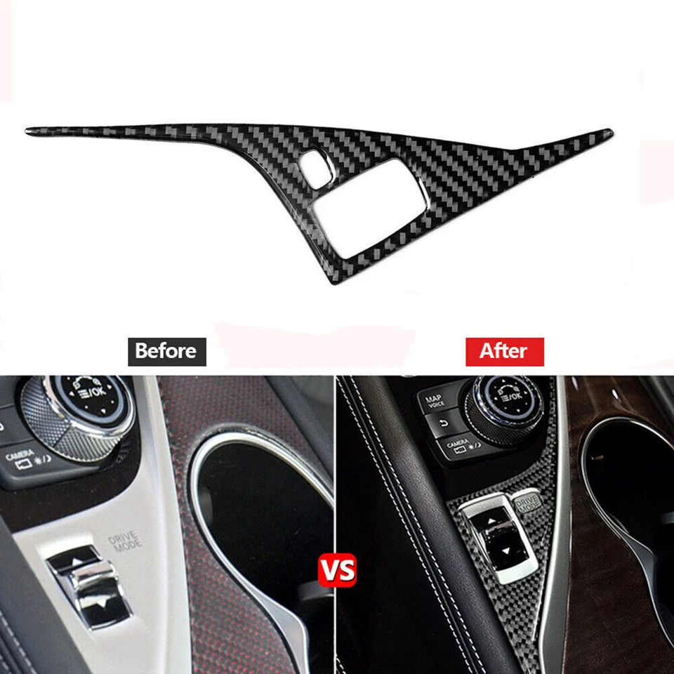 Kit decorativo interior de fibra de carbono para Infiniti Q50 Q60 cubierta adorno 12 piezas Foto 4 de 4