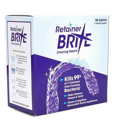 Retainer Brite 36 Tablets, Mouth guard Denture Cleaner ...