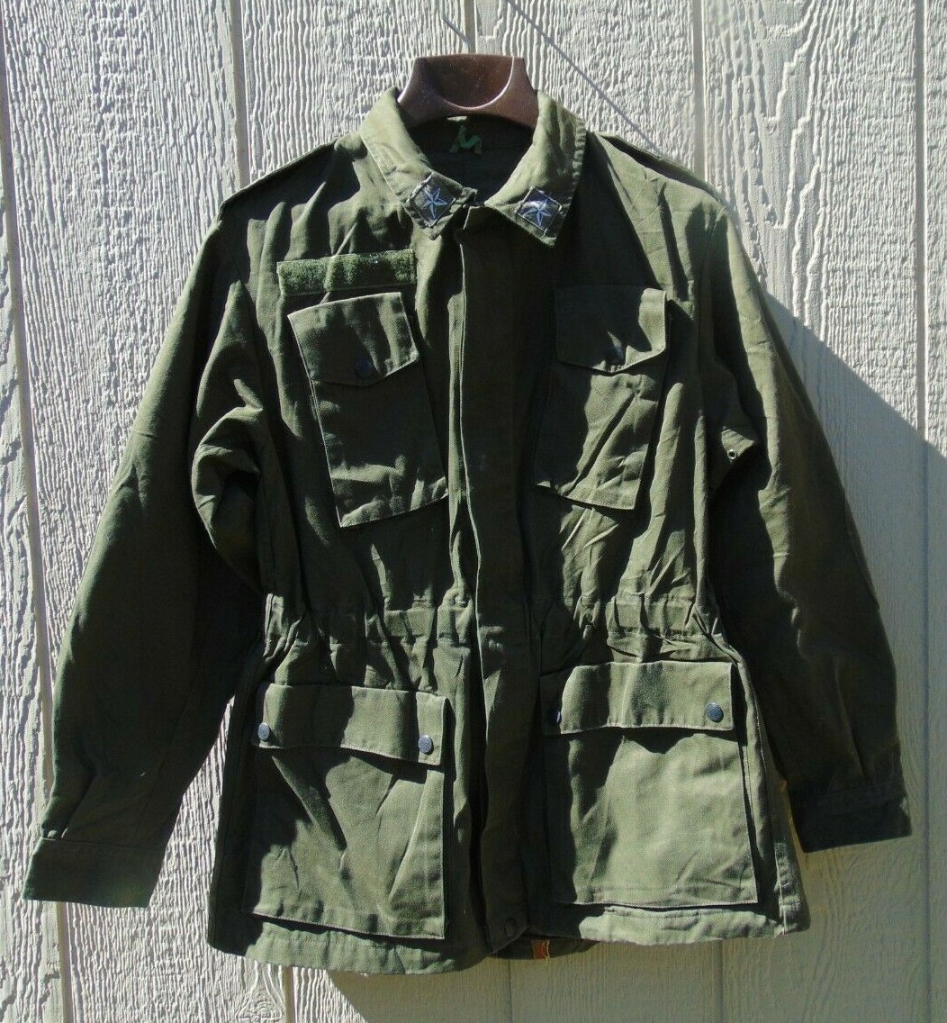 Italian Army O.D. Green Field Jacket Sizes S,M,L, good used condition,free ship