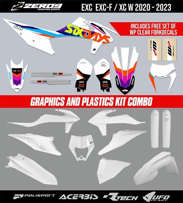 KTM MOTOCROSS MX GRAFIK UND KUNSTSTOFF COMBO EXC EXC F XCW 2020-2023 6 TAGE
