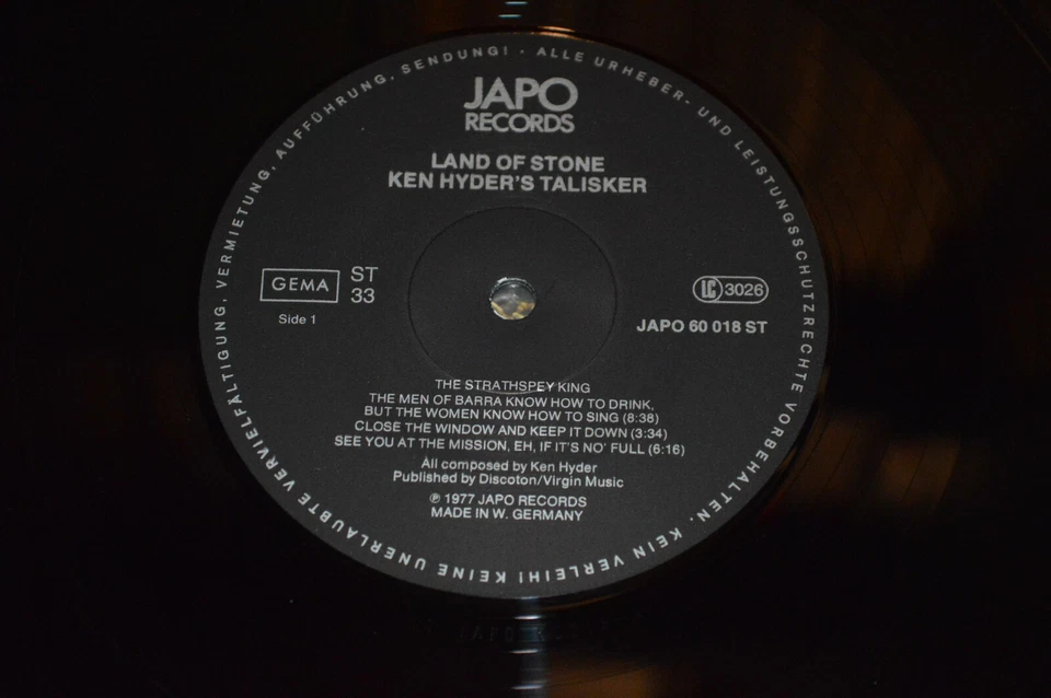 ♫♫♫ Ken Hyder's Talisker - Land of Stone JAPO 60918, Vinyl LP TOP ♫♫♫ - Bild 3 von 4