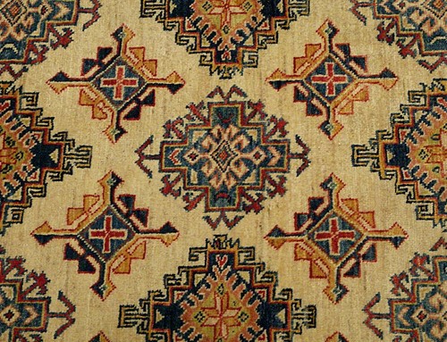 Alfombra kazaja afgana caucásica hecha a mano de alta calidad 4 x 6,3 _tintes naturales lana fina - Imagen 9 de 12