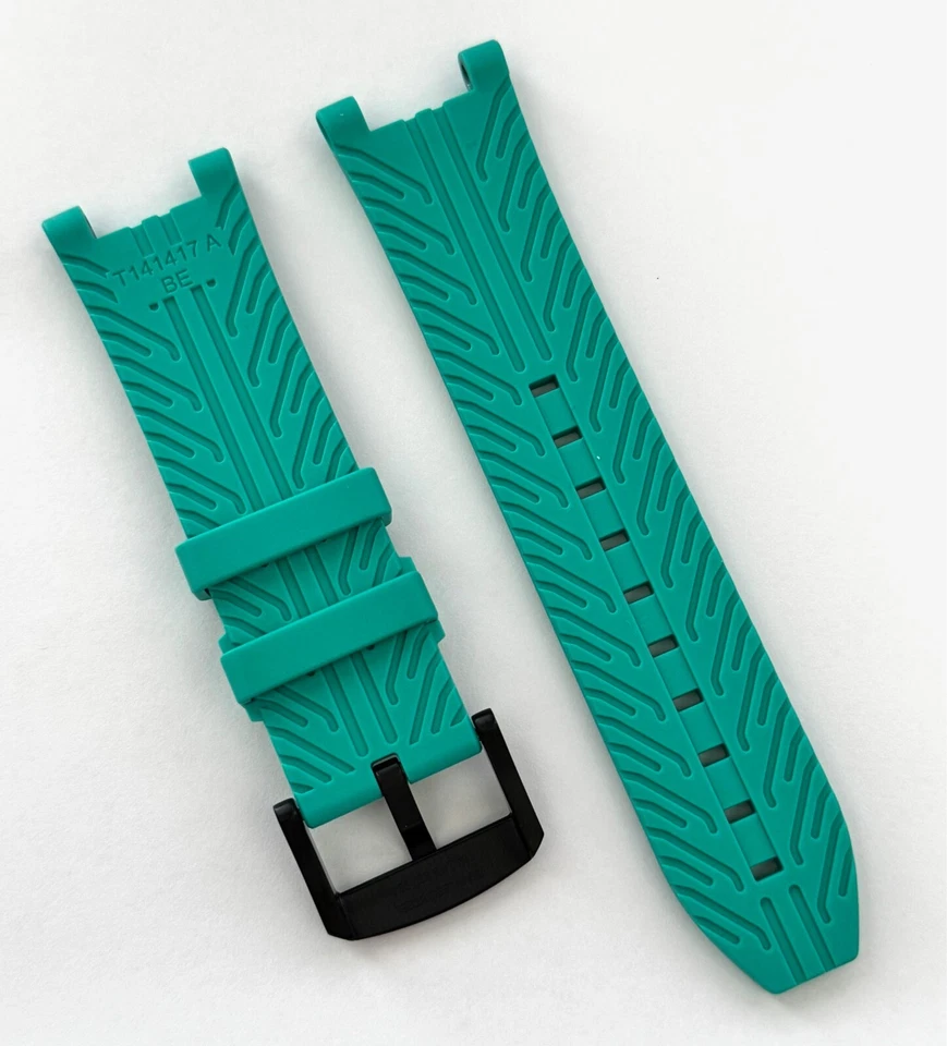 Correa de reloj de goma original Tissot T-Race modelo: T141417A / T141417B VERDE Foto 3 de 3