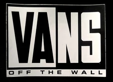 VANS STICKER  "OFF THE WALL" LARGER SIZE VINTAGE 5 X 3 5/8" GLOSSY .