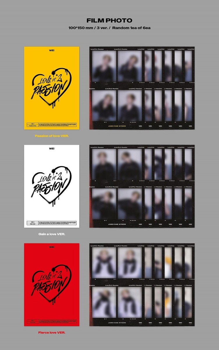 WEi 5th mini albumアルバム 3種 セット WEi 5th Mini Album Love Pt.2 : Passion 3Ver SET CD+P.Book+