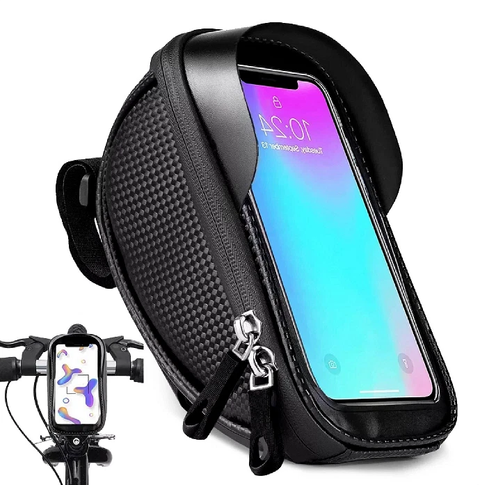 Sacoche De Vélo étanche LAMPA – Porte-téléphone Pour MTB – Noir 20x9x8 Cm