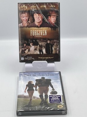 Inspirational DVD 2-Lot SEALED The Blind Side Sandra Bullock + Forgiven Western