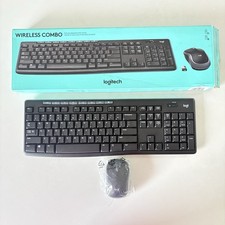 Logitech Combo Wireless Keyboard K270 and Wireless Mouse M185 Set Black -Used