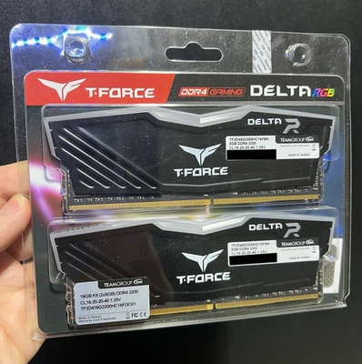 TEAMGROUP T-FORCE DELTA RGB 16GB (2x8GB) DDR4-3200 PC4-25600 DIMM - Image 1 of 3