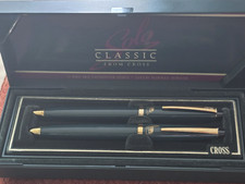 Vintage Cross Solo Classic Pen Pencil Set Green Gold Unused Boxed 0.5mm Gift Set