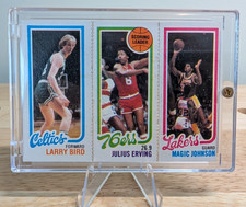 1980 Topps Magic Johnson, Larry Bird,  Julius Erving- Separated