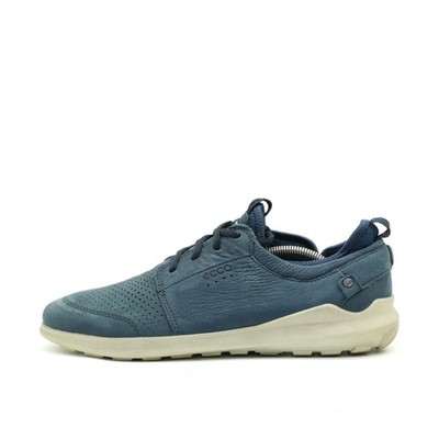 ECCO Herren Sneaker Nubukleder Schuhe EU 44 Blau Low-Top Freizeit Atmungsaktiv