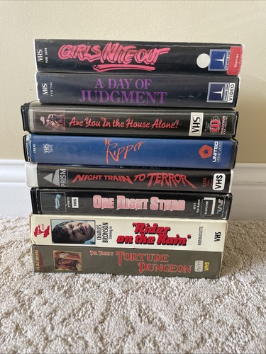VHS Horror Lot Of 8 Clamshells & Big Boxes