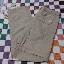 Cabelas Convertible Cargo Pants Shorts Size Large x 34 Tan Khaki Hiking Outdoor