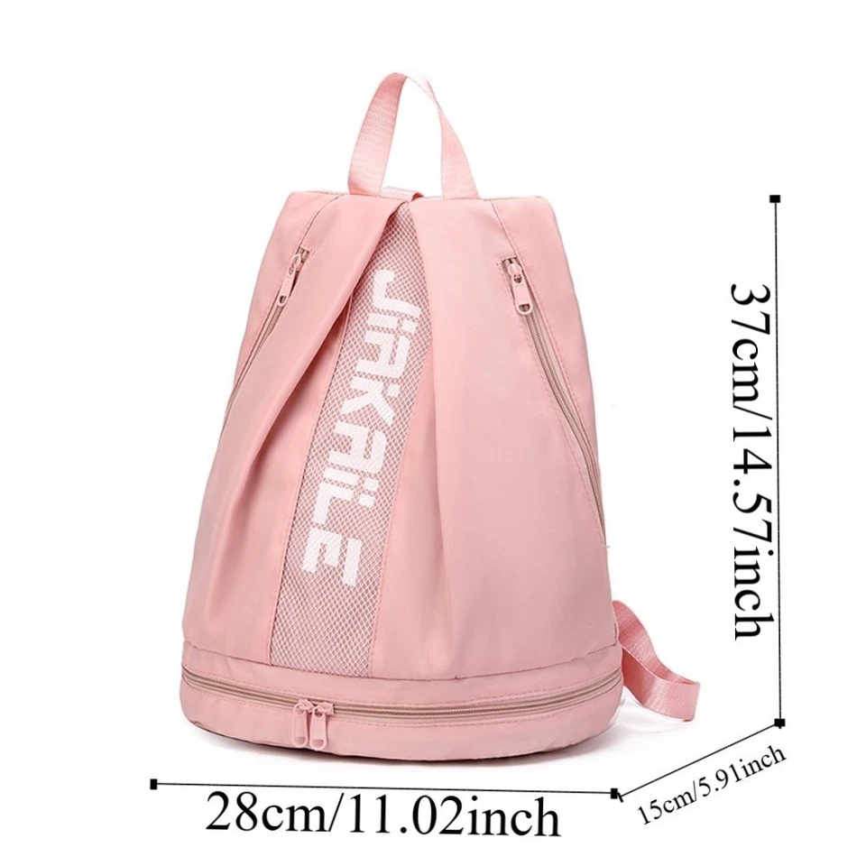 Adjustable Straps Gym Backpack Large Capacity Nylon Sport Daypack Couple - Image 2 of 4