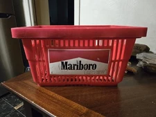 Vintage 1992 Philip Morris Marlboro Red Plastic Shopping Basket