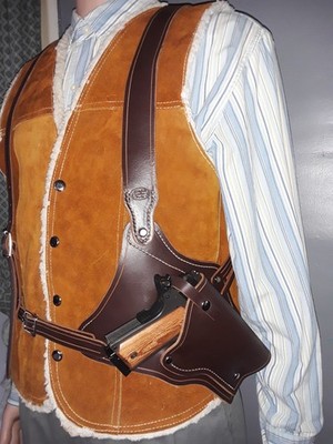 ALL NEW!  1911 Doc Holliday Leather Holster Rig (New) Right Hand... Extra Nice!!