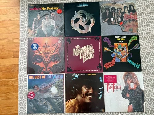 70's Rock Music Vinyl Record Lot -Traffic, Wilburys, The Who, Joe Walsh