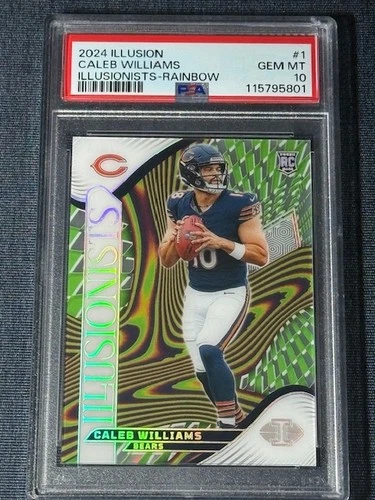 PSA 10 - RC - 2024 Panini Illusions #1 - Caleb Williams "Illusionists-Rainbow"