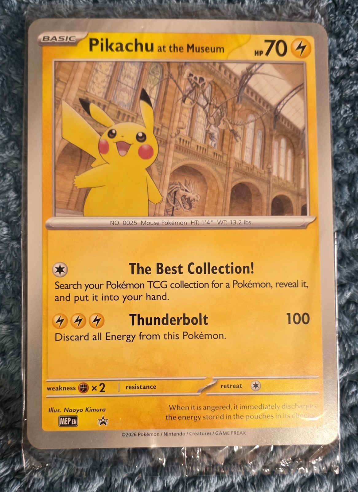 Pikachu At The Museum Jumbo promo card - sealed