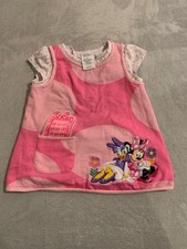 Disney Store Minnie Mouse Daisy Pink White Dress Baby Toddler Dress Size 2